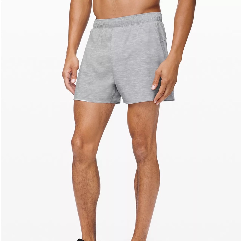 Lululemon Men's Surge Shorts 4' Sz M NWT Heather Gray